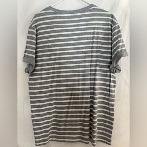 H&M Gray and White Striped Tee